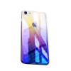 Husa protectie pentru iPhone 6, Albastru-Galben Gradient, Translucent, Hard Case