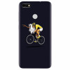 Husa silicon pentru Huawei Y6 Pro 2017, ET Riding Bike Funny Illustration