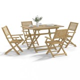 vidaXL Set mobilier de grădină, 5 piese, lemn masiv de acacia 3294999