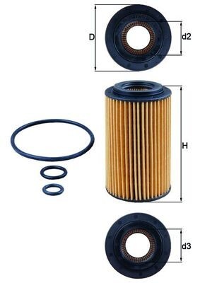 MAHLE OX 153/7D2 Filtru ulei foto