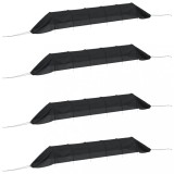 Cumpara ieftin Tuneluri din plasa, 4 buc., negru, otel si polietilena