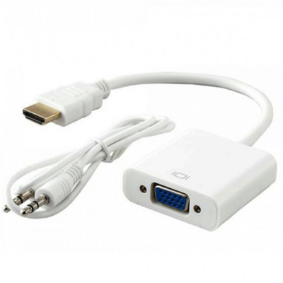 Adaptor HDMI tata la VGA mama + audio cablu 0,2 ml. TED283966 / Vr-Alxm foto