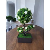 Bonsai artificial cu flori albe