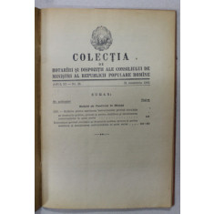 COLECTIA DE HOTARARI SI DISPOZITII ALE CONSILIULUI DE MINISTRI AL R.P.R. ANUL XI , NR. 35 , 1962