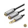 Adaptor Audio Splitter UGREEN AV123, 3.5mm - 2x3.5mm, 0.2m, Gri