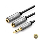 Adaptor Audio Splitter 3.5mm - 2 x 3.5mm UGREEN AV123 2in1 0.2m Gri