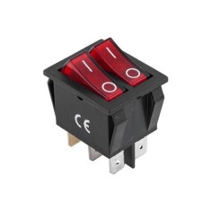 Set 4 Buc Intrerupator Comutator IRS ON-OF Rosu 6 Contacte 220V-15A foto