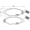 Placute frana Citroen C25 Bus (280), Xsara (N3), Fiat Ducato (280), Ducato (290), Talento (290), Peugeot 206 Liftback (2a/C), J5 (280l), punte fata,, BREMBO