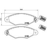 Placute frana Citroen C25 Bus (280), Xsara (N3), Fiat Ducato (280), Ducato (290), Talento (290), Peugeot 206 Liftback (2a/C), J5 (280l), punte fata,, BREMBO