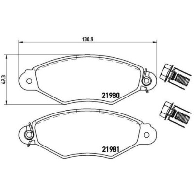 Placute frana Citroen C25 Bus (280), Xsara (N3), Fiat Ducato (280), Ducato (290), Talento (290), Peugeot 206 Liftback (2a/C), J5 (280l), punte fata, foto