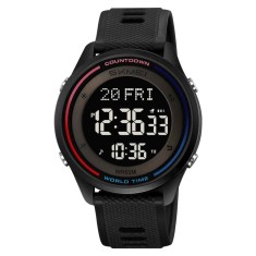 Ceas sport digital SKMEI 2348 pentru barbati si femei, rezistent la apa 50M, multifunctional, LED, alarma, cronometru