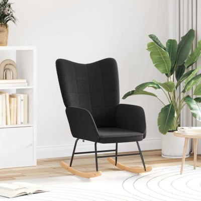 vidaXL Fotoliu de relaxare Negru 61 x 78 x 98 cm țesătură foto