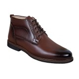 Ghete barbati casual din piele naturala maro imblanite Karo GKR56M