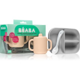 Beaba Silicone Learning Set serviciu de masă pentru copii Pink