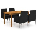 Gossi set mobilier de gradina, 5 piese, negru