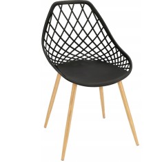 SCAUN DE TERASA,PLASTIC, NEGRU