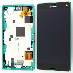 Display Sony Xperia Z3 Compact Original Cu Rama Casca Si Difuzor Verde foto
