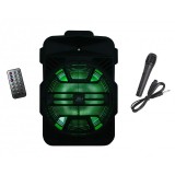 Boxa Activa Cu Statie Tip Troller , Microfon , Bluetooth , FM , USB , Card SD ,Telecomanda , Lumini Party ,