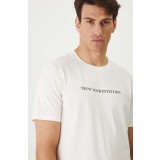 Medicine tricou barbati, culoarea bej, cu imprimeu