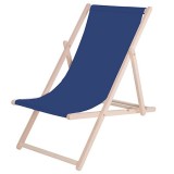 Scaun pliabil pentru gradina, lemn de fag, 3 nivele de ajustare, culoare navy blue, Platinet