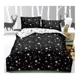 Cumpara ieftin Lenjerie de Pat 4 Piese cu Elastic - Bumbac Satinat - DNA101