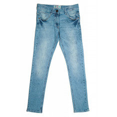 Jeansi denim prespalati talie joasa Alive, pentru fete, Albastru deschis