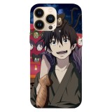 Husa compatibila cu Apple iPhone 14 Pro Max model Rin and Kuro Blue Exorcist, Silicon, TPU, Viceversa, Transparent, Carcasa