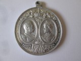 Medalie aluminiu Germania:Parada și Manevrele Militare Imperiale 1898,diam=39 mm, Europa