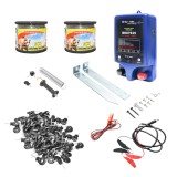 Kit complet gard electric 12V, 2 Joule, 1000 m sarma, 100 izolatori