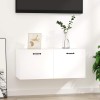 VidaXL Dulap de perete, alb extralucios, 80x35x36,5 cm, lemn compozit