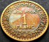 Moneda istorica (BUN PENTRU) 1 FRANC - FRANTA, anul 1922 * cod 4419 = excelenta, Europa