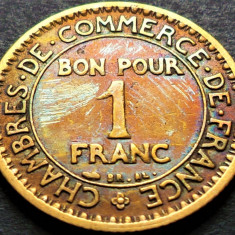 Moneda istorica (BUN PENTRU) 1 FRANC - FRANTA, anul 1922 * cod 4419 = excelenta