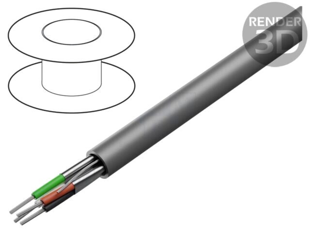 Cablu Alpha Wire C&amp;C 2x2x22AWG ecranat folie Al PVC