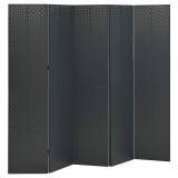 Cumpara ieftin Paravan de camera cu 5 panouri, antracit, 200x180 cm, otel