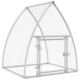 Cumpara ieftin Cotet pentru pasari, gri, 100x105x120 cm, otel galvanizat