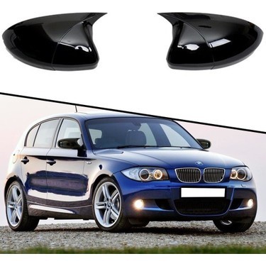 Capace oglinzi tip BATMAN BMW Seria1 E87 (2004 - 2011) negru lucios foto