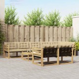 vidaXL Set de canapele de exterior 9 pcs Alb și Bej 79 x 79 x 37 cm 3388819