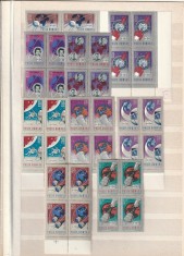 ROMANIA 1967 LP 642 10 ANI DE COSMONAUTICA BLOC DE 4 TIMBRE MNH NESTAMPILAT