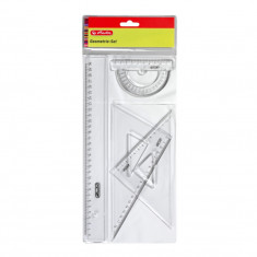 Set Geometrie 4 Piese (rigla, Raportor, 2 Echere) Herlitz