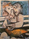 Pablo Picasso - A couple in love, litografie originala
