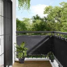 vidaXL Paravan de balcon, antracit, 75x800 cm, 100% poliester oxford foto