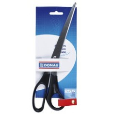 Foarfecă oțel ergonomică Donau Classic - m&acirc;ner negru, 25.5cm