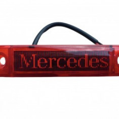 Lampa de gabarit cu LOGO Mercedes Rosie 12v-24v