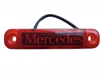 Lampa de gabarit cu LOGO Mercedes Rosie 12v-24v foto
