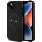 Guess Husa Saffiano MagSafe iPhone 15 Plus Negru