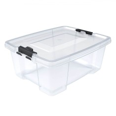 Cutie Depozitare Plastic, Capac Transparent, Capacitate 3.5L, 28x22x9 cm