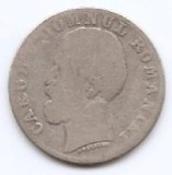 Romania 50 bani 1881 - Carol I, Argint 2.5 g/835, 18 mm, KM-13