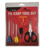 Set Filfishing Crosete, Burghiu, Foarfeca, Knot Puller, 6buc/blister