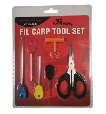 Set Filfishing Crosete, Burghiu, Foarfeca, Knot Puller, 6buc/blister foto