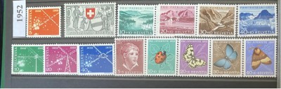 ELVETIA 1952, An complet, serii MNH foto
